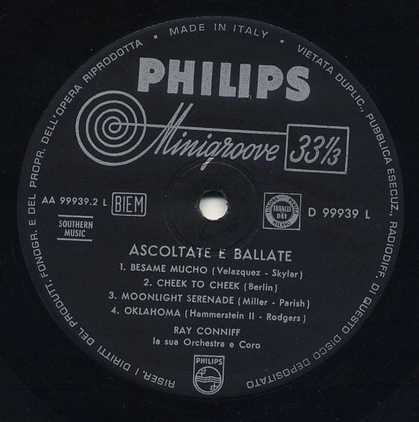 Ray Conniff : Ascoltate E Ballate - Un Nuovo Stile Che Entusiasma Il Mondo (LP, Comp)