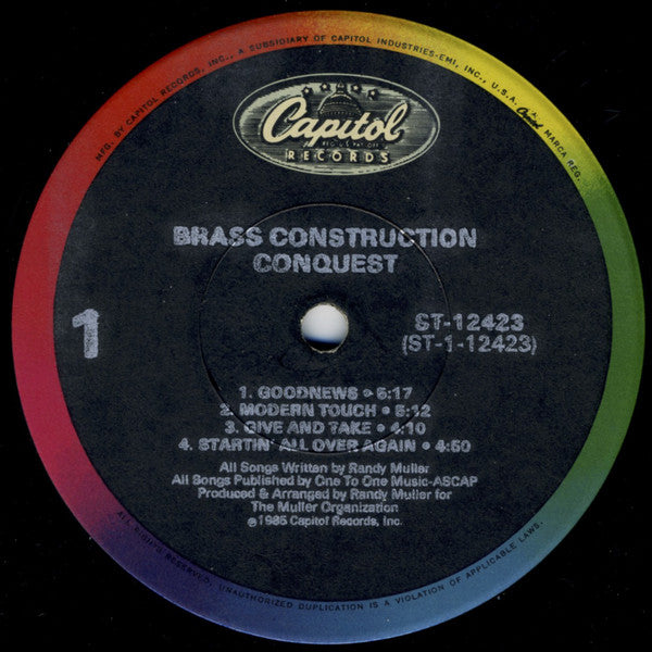 Brass Construction : Conquest (LP, Album, Jac)