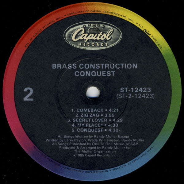 Brass Construction : Conquest (LP, Album, Jac)