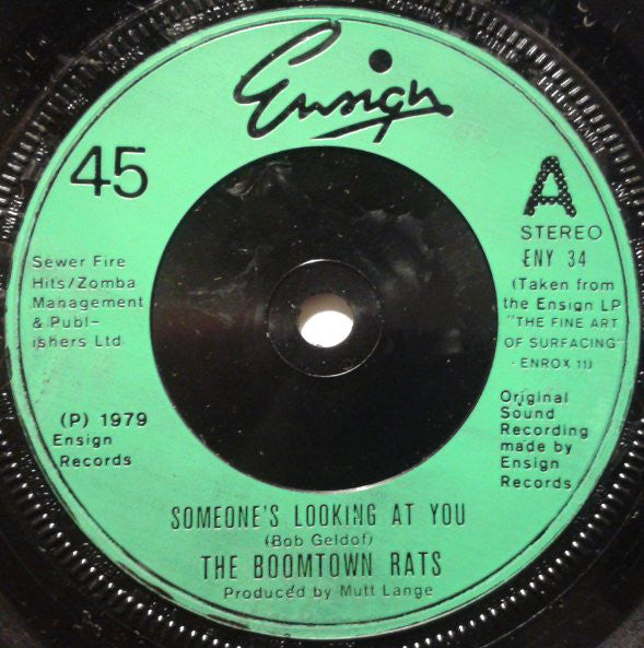 The Boomtown Rats : Someone's Looking At You (7", Single)