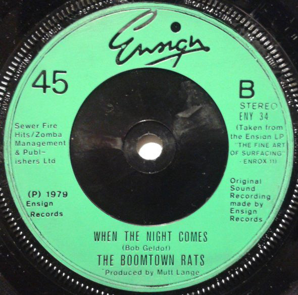 The Boomtown Rats : Someone's Looking At You (7", Single)