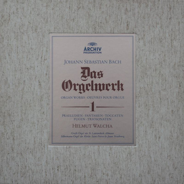 Johann Sebastian Bach - Helmut Walcha : Das Orgelwerk 1 (8xLP, RE, RP + Box, Comp, Fak)
