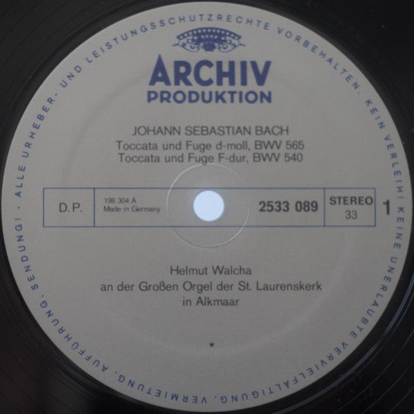 Johann Sebastian Bach - Helmut Walcha : Das Orgelwerk 1 (8xLP, RE, RP + Box, Comp, Fak)