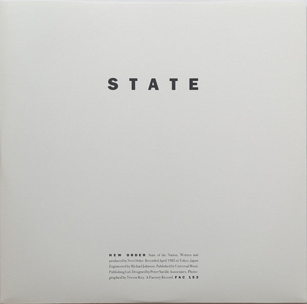 New Order : State Of The Nation (12", Single, RE, RM, 180)