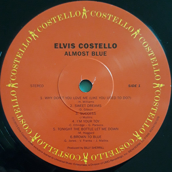 Elvis Costello & The Attractions : Almost Blue (LP, Album, RE)