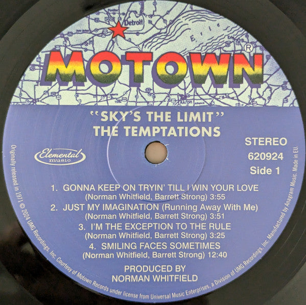 The Temptations : Sky's The Limit (LP, Album, Ltd, RE, 140)