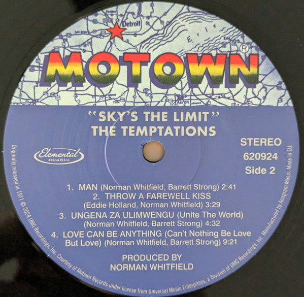 The Temptations : Sky's The Limit (LP, Album, Ltd, RE, 140)