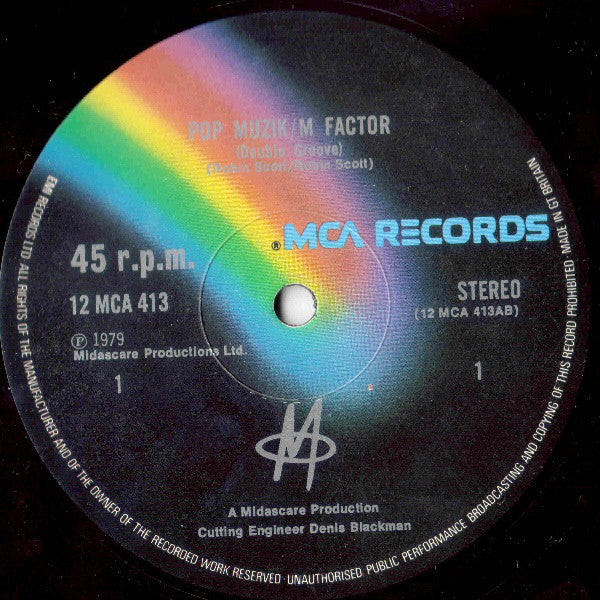 M (2) : Pop Muzik / M Factor (12", Single)