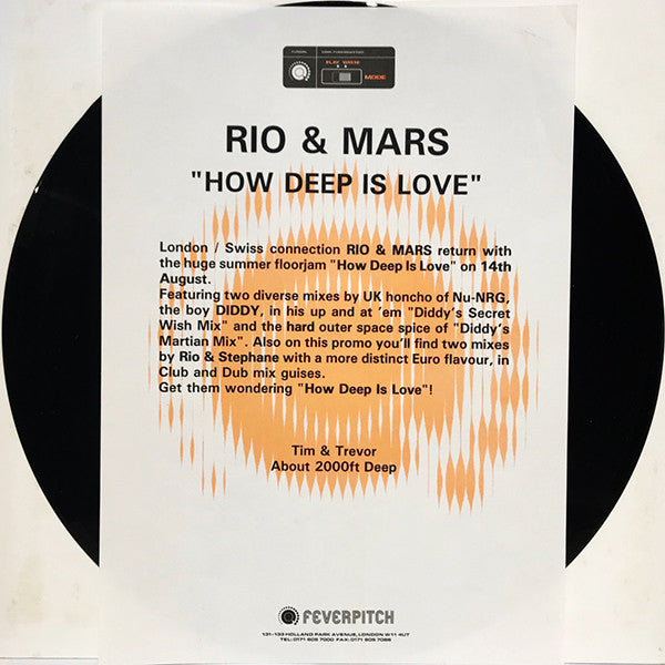 Rio & Mars : How Deep Is Love (12", Promo)