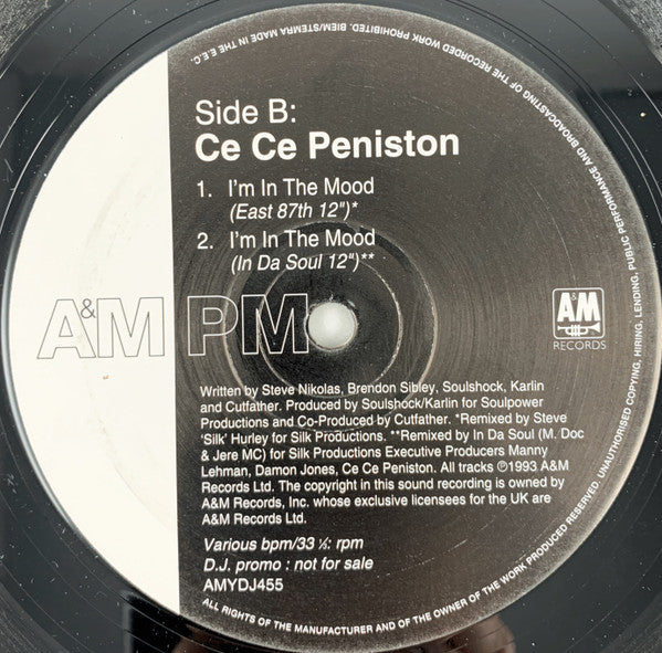 Ce Ce Peniston : I'm In The Mood (Steve 'Silk' Hurley & David Morales Remixes) (2x12", Promo)