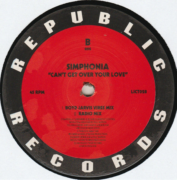 Simphonia : Can't Get Over Your Love (12")
