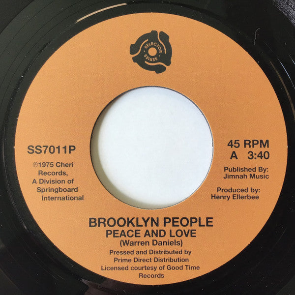Brooklyn People : Peace And Love (7", RSD, Single, RE)