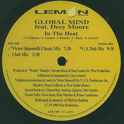 Global Mind : In The Heat (12")