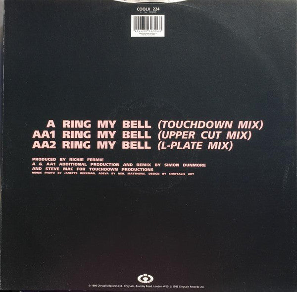 Monie Love Vs Adeva : Ring My Bell (12", Single)