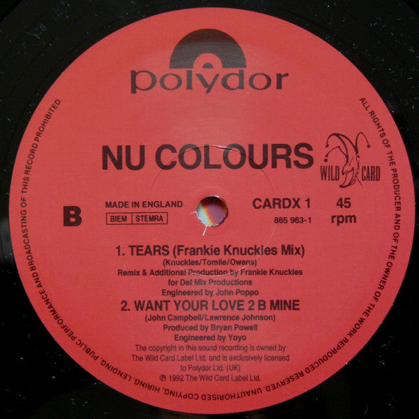 Nu Colours : Tears (12")