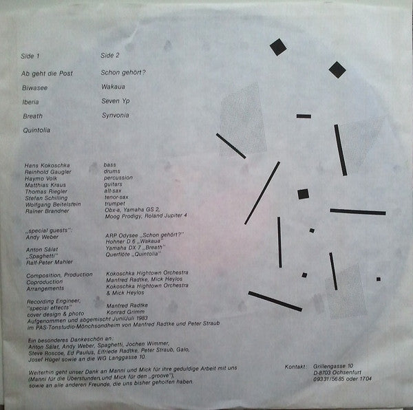 Kokoschka Hightown Orchestra : Biwasee (LP, Album)