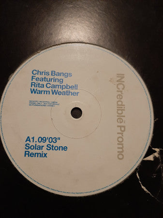 Chris Bangs Featuring Rita Campbell : Warm Weather (12", Promo)