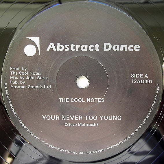 The Cool Notes : You're Never Too Young b/w The Sound Of Summer (12", Single)