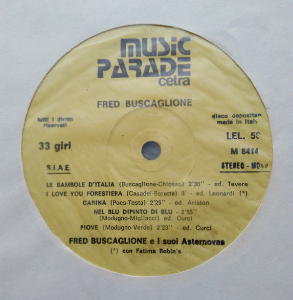 Fred Buscaglione : Fred Buscaglione (LP, Comp)