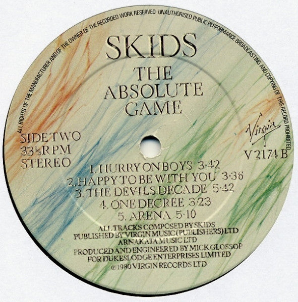 Skids : The Absolute Game (2xLP, Album, Fir)