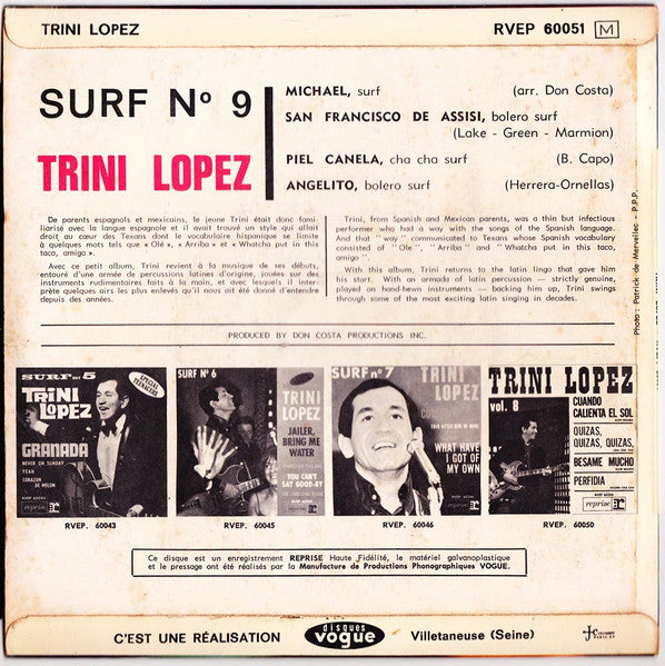 Trini Lopez : Surf N° 9 (7", EP)