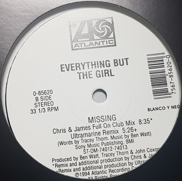 Everything But The Girl : Missing (The Bootleg Mixes!) (12", RE, Unofficial)