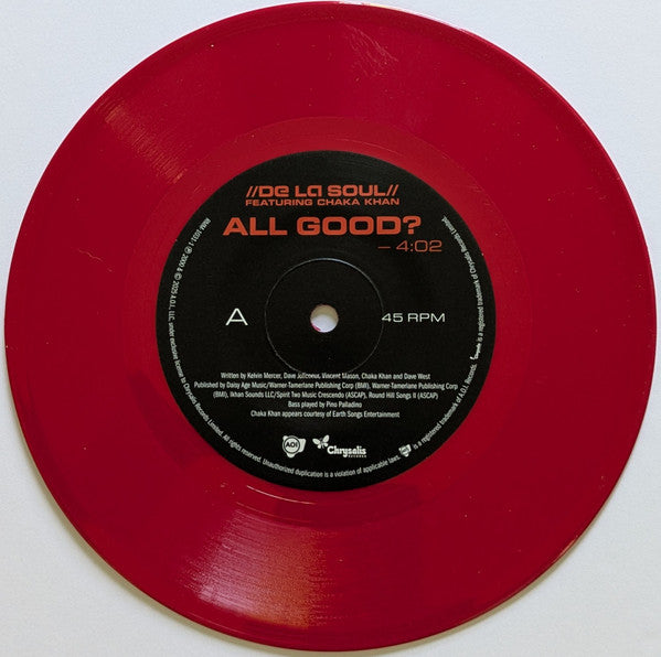 De La Soul : All Good?/Oooh. (7", Single, Red)