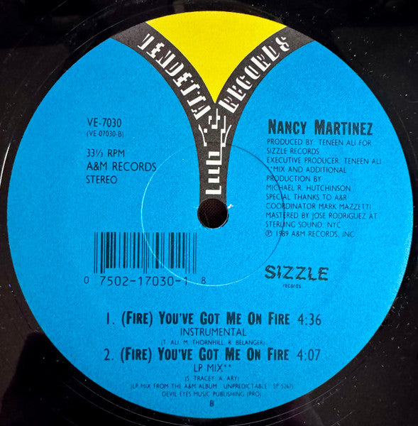 Nancy Martinez : (Fire) You've Got Me On Fire (12", Ele)