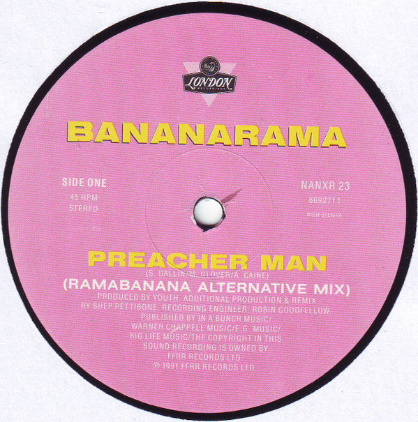 Bananarama : Preacher Man (Remix) (12", Single)