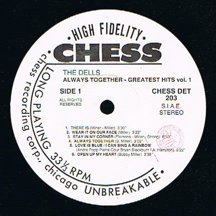 The Dells : Always Together (Greatest Hits Vol. 1) (LP, Comp)