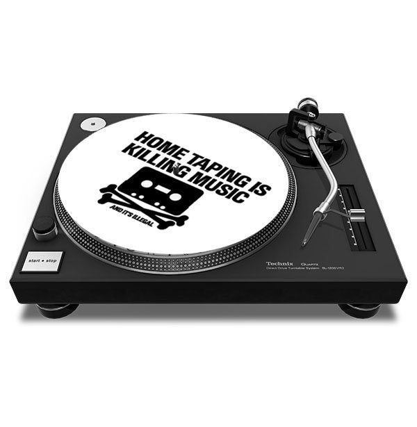 Piracy is killing music Slipmat - 7 & 12 inch LP Vinyl DJ Pro Turntable Slip Mat Record Player Technics 1210 DJ Turntablist
