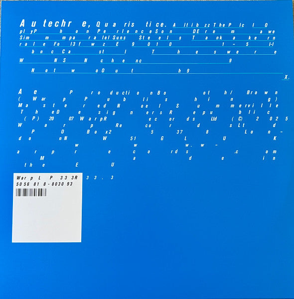 Autechre : Quaristice (2xLP, Album, RE)