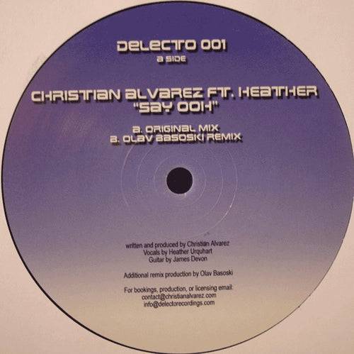 Christian Alvarez Featuring Heather* : Say Ooh (12")
