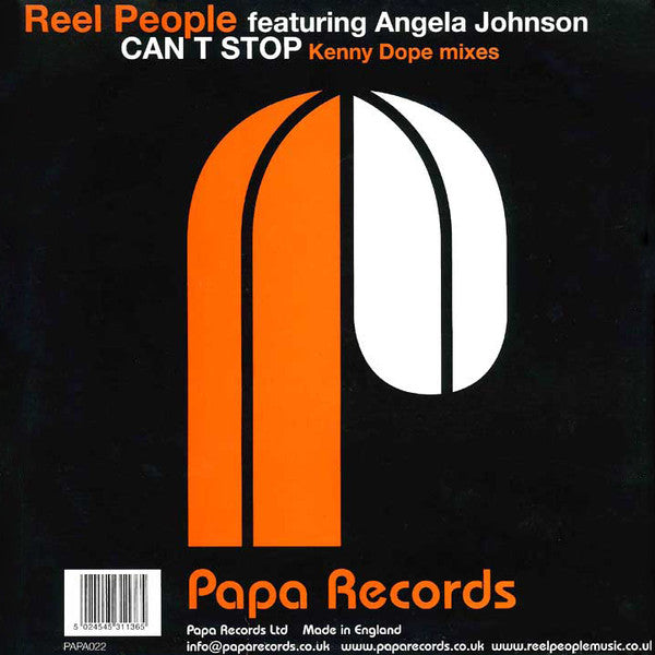 Reel People Featuring Angela Johnson : Can't Stop (Kenny Dope Remixes) (12")