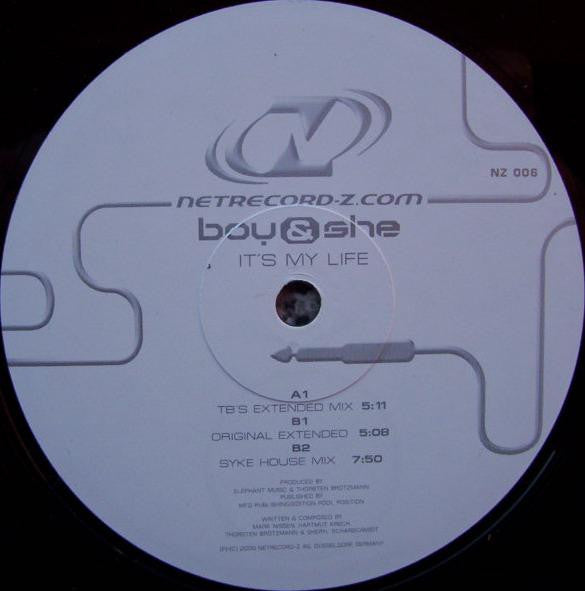 Boy & She : It's My Life (12")