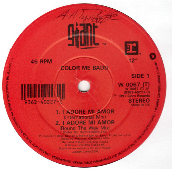 Color Me Badd : I Adore Mi Amor (12", Ltd, Pos)