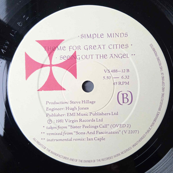 Simple Minds : Promised You A Miracle (12", Single, CBS)