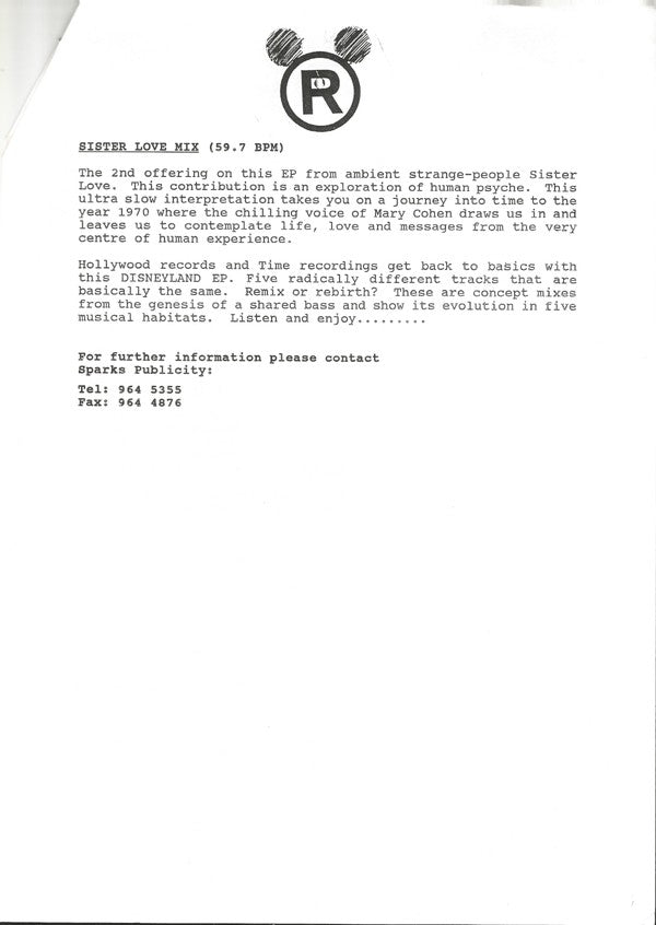 IPG* : Disneyland EP (12", EP, Promo)