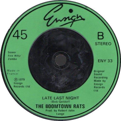 The Boomtown Rats : Diamond Smiles (7", Single)