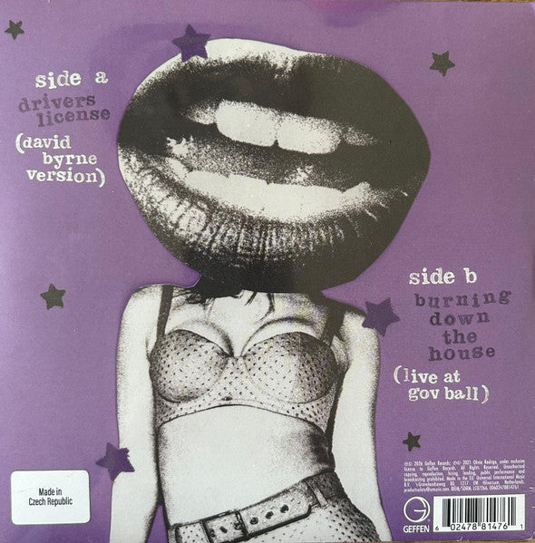 David Byrne & Olivia Rodrigo : Drivers License / Burning Down The House (7", Single, Ltd, Red)