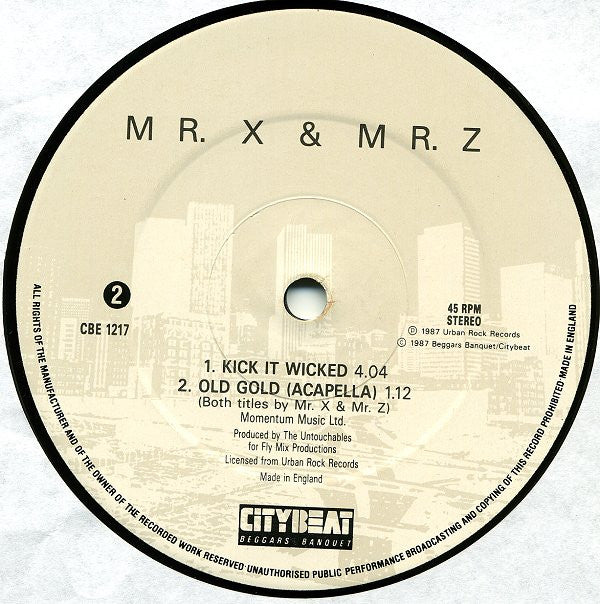 Mr. X & Mr. Z : Mr. X & Mr. Z Drink Old Gold (12")