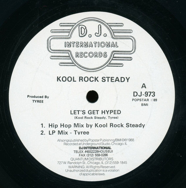 Kool Rock Steady : Let's Get Hyped (12")