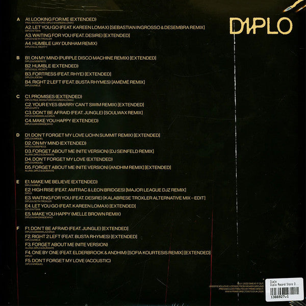 Diplo : Diplo (12", Red + 12", Gre + 12", Blu + RSD, Ltd, Aus)