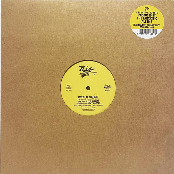 The Fantastic Aleems* Featuring Corky Hodges : Movin' To The Beat (12", RSD, Single, Yel)