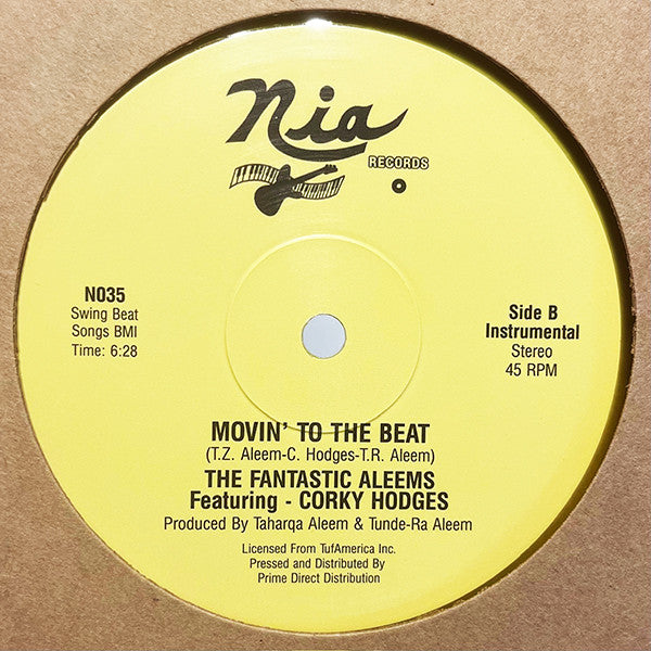 The Fantastic Aleems* Featuring Corky Hodges : Movin' To The Beat (12", RSD, Single, Yel)