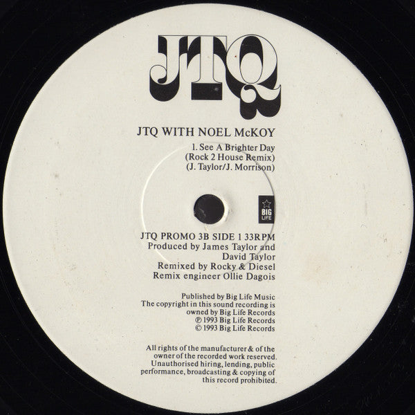 JTQ* With Vocalist Noel McKoy : See A Brighter Day (2x12", Promo)