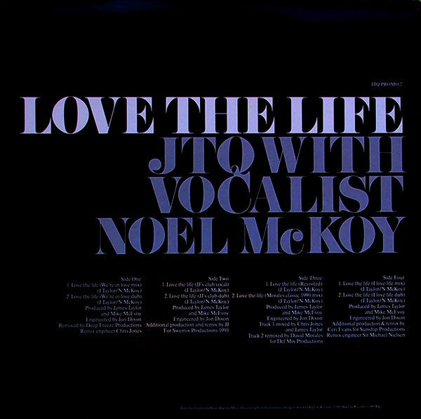 The James Taylor Quartet With Vocalist Noel McKoy : Love The Life (2x12", Promo)