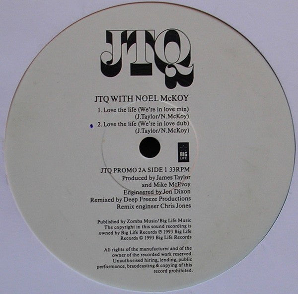 The James Taylor Quartet With Vocalist Noel McKoy : Love The Life (2x12", Promo)