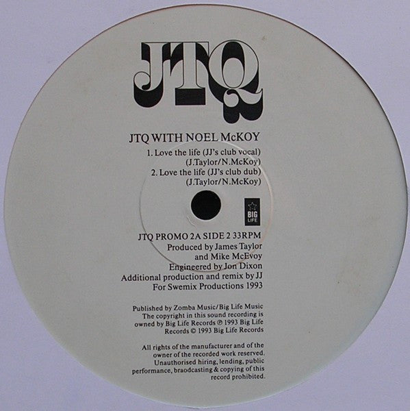 The James Taylor Quartet With Vocalist Noel McKoy : Love The Life (2x12", Promo)