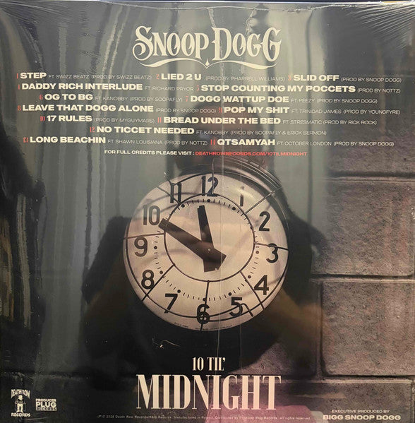 Snoop Dogg : 10 Til' Midnight (LP, Album, Blu)